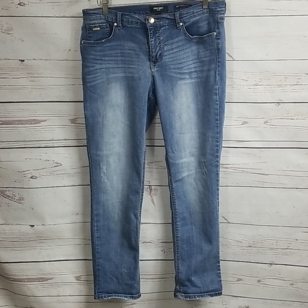 Nine West Alec Slim Boyfriend Ankle Jeans